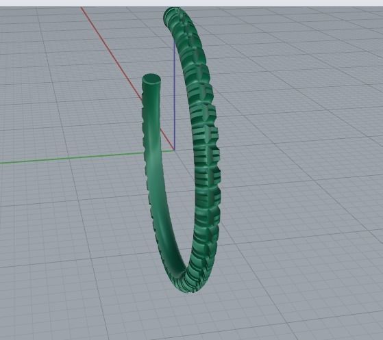 Round earrings Model 4463 3D print model_4