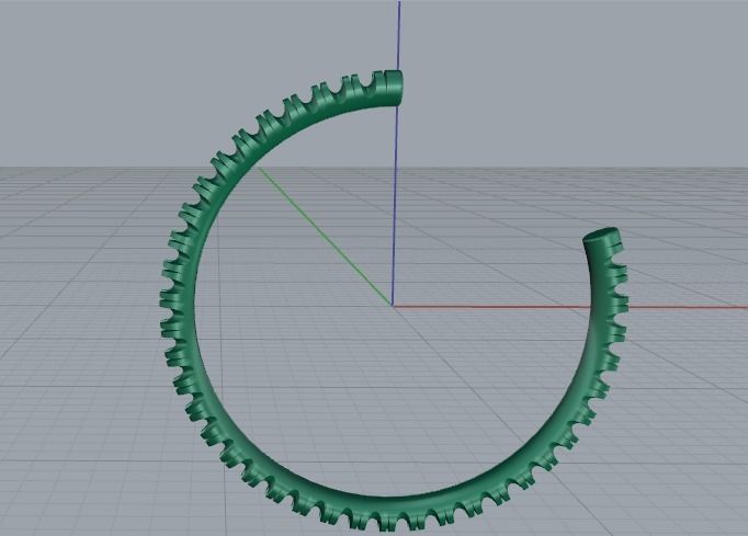 Round earrings Model 4463 3D print model_2