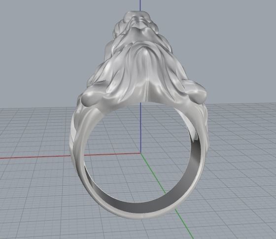Lion ring Model 4450 3D print model_3