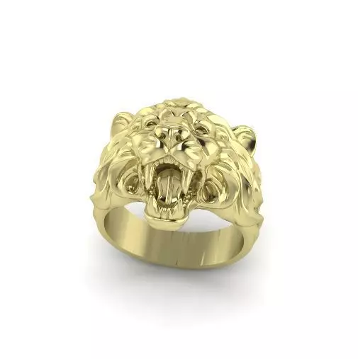 Lion ring Model 4450 3D print model_0