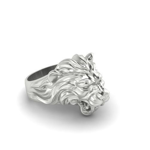 Lion ring Model 4450 3D print model_1