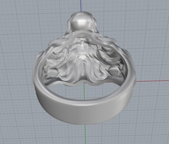 Lion ring Model 4450 3D print model_5