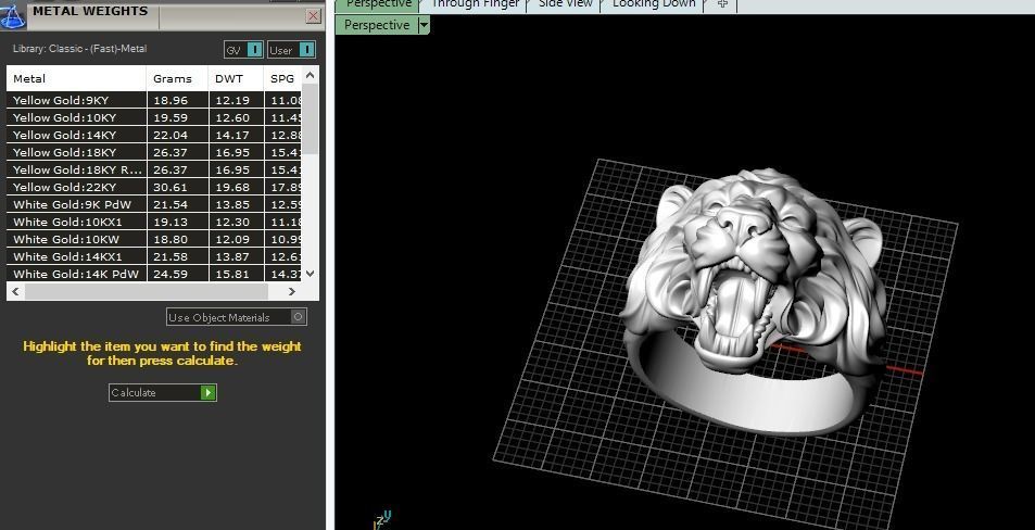 Lion ring Model 4450 3D print model_7