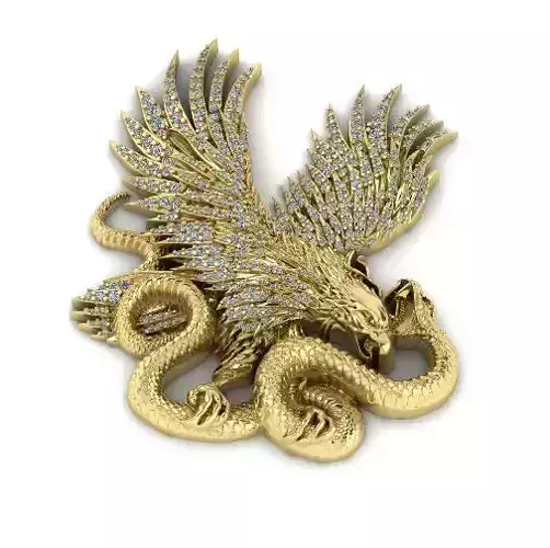 Eagle and snake battle Model 4449