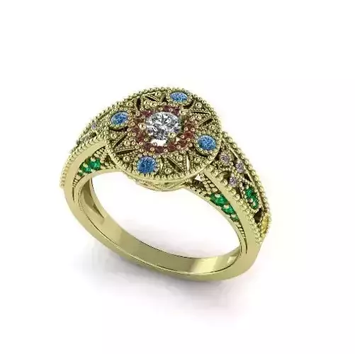 Engagement halo rings Model 4448