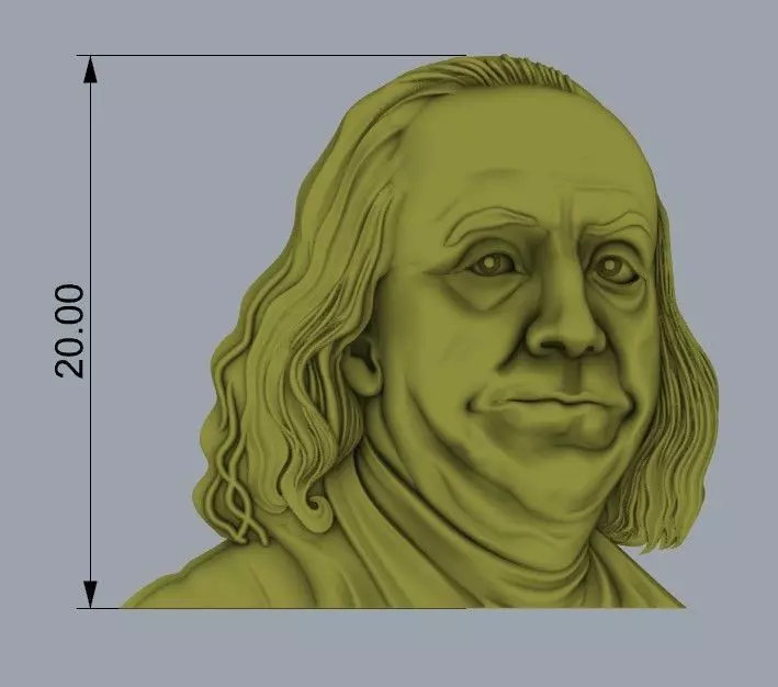 BENJAMIN FRANKLIN 3D print model_0