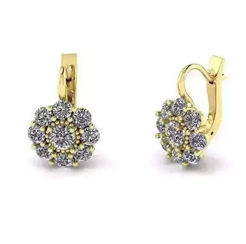 Earrings with English lock Model 4435
