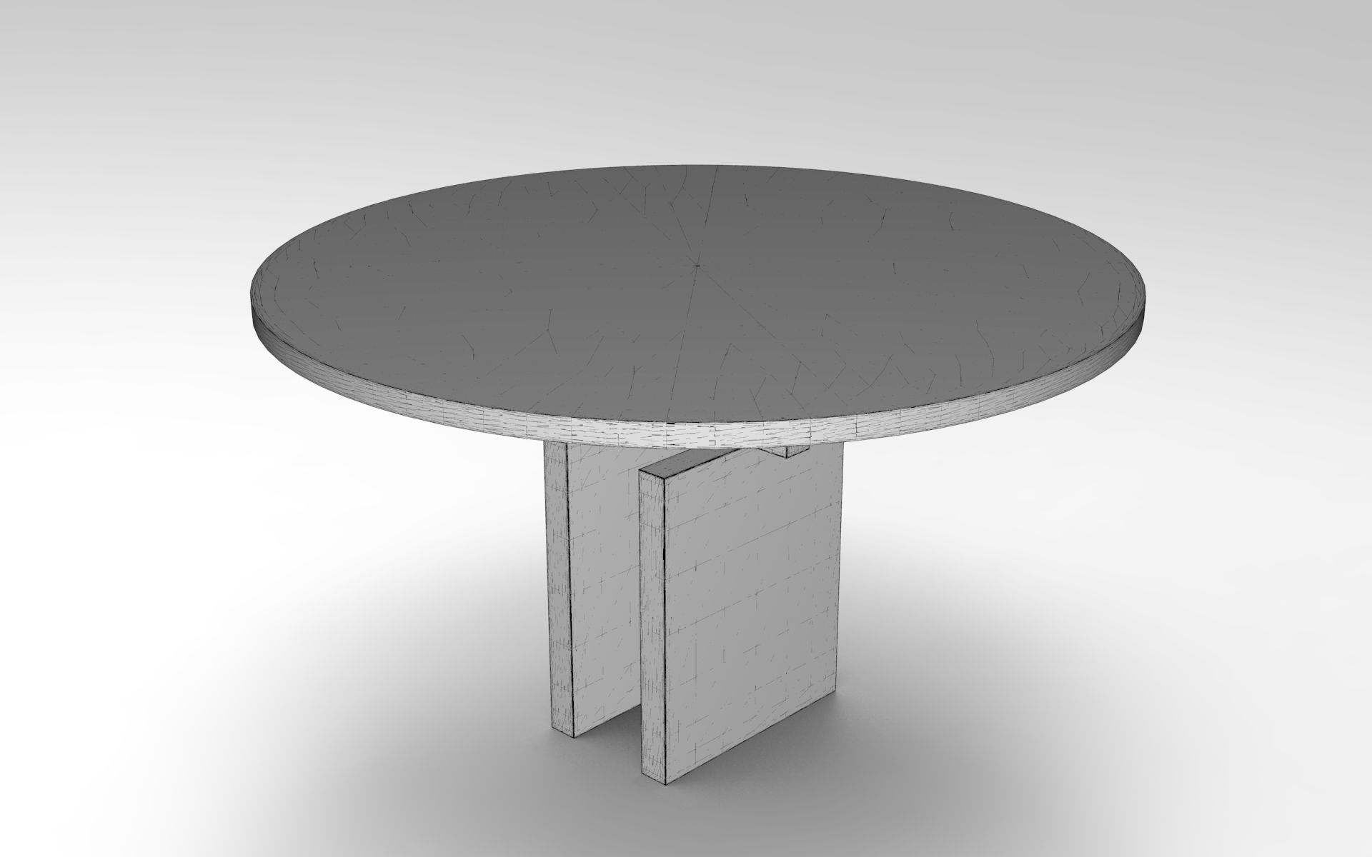 Ligne Dining Table Low-poly 3D model_5