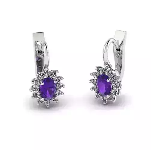Earrings with English lock Model 4429