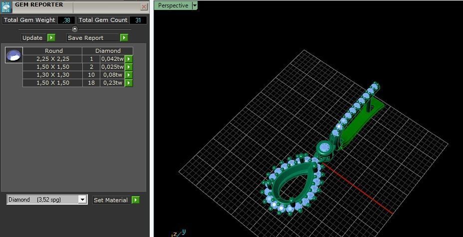 Earrings with English lock Model 4420 3D print model_10