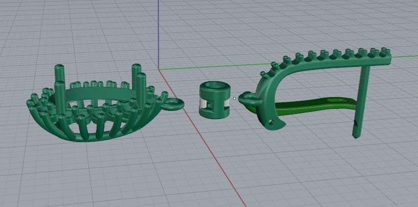 Earrings with English lock Model 4420 3D print model_3