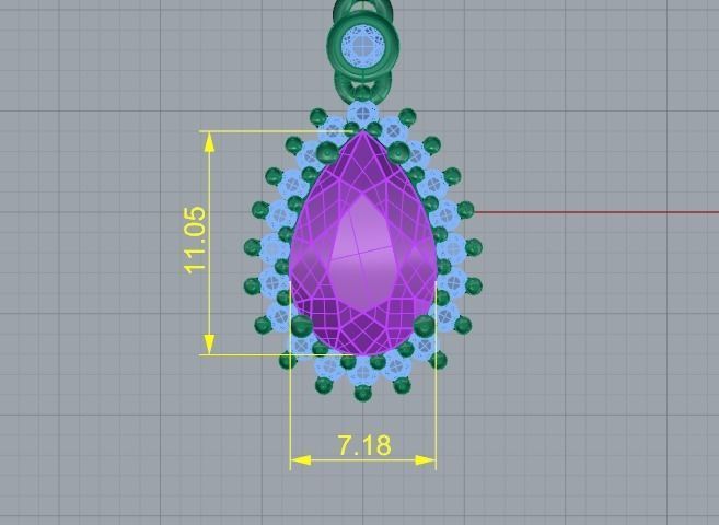 Earrings with English lock Model 4420 3D print model_8