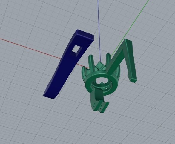 Earrings with English lock Model 4416 3D print model_4