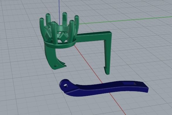 Earrings with English lock Model 4416 3D print model_3