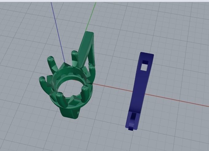 Earrings with English lock Model 4416 3D print model_2