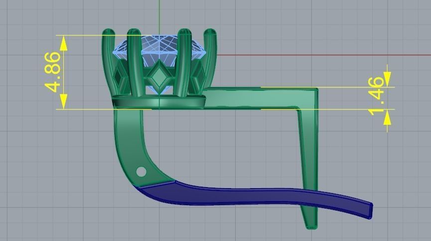 Earrings with English lock Model 4416 3D print model_6