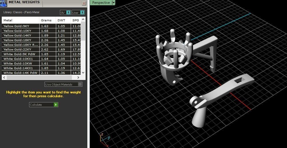 Earrings with English lock Model 4416 3D print model_7