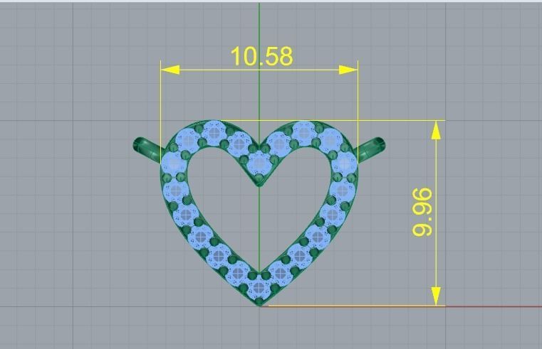 Heart pendant Model 4504 3D print model_5
