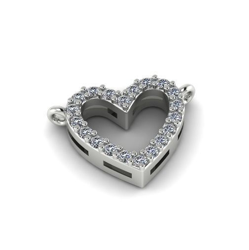 Heart pendant Model 4504 3D print model_1