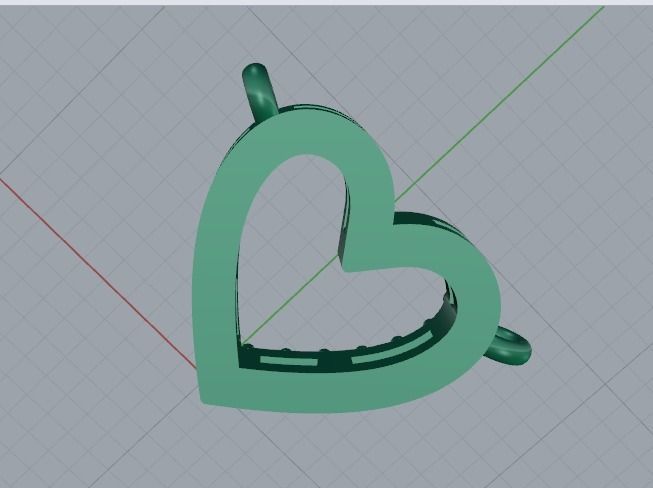 Heart pendant Model 4504 3D print model_4