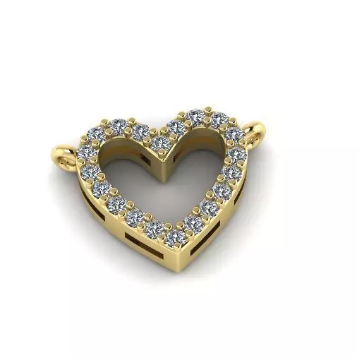 Heart pendant Model 4504 3D print model_0