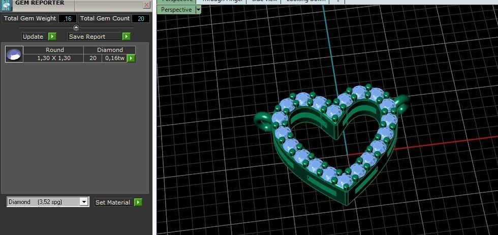 Heart pendant Model 4504 3D print model_8
