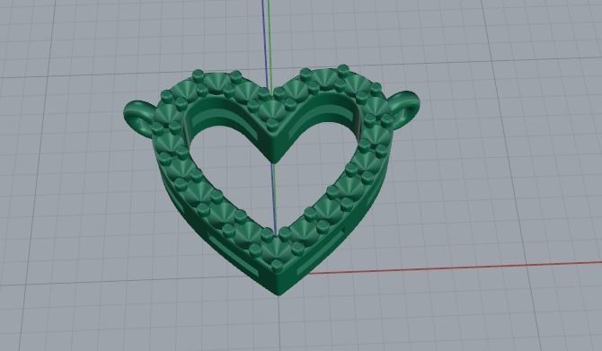 Heart pendant Model 4504 3D print model_2