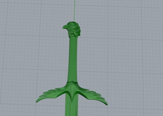Sword pendant Model 4501 3D print model_3