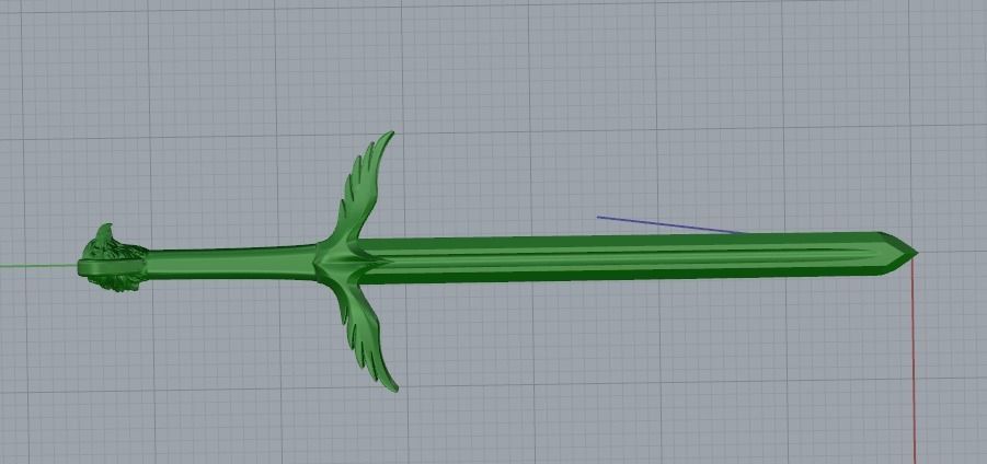 Sword pendant Model 4501 3D print model_5