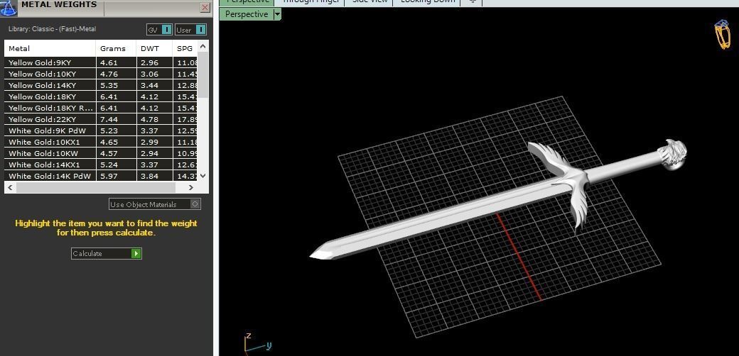 Sword pendant Model 4501 3D print model_8