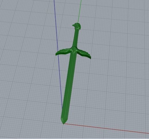 Sword pendant Model 4501 3D print model_2