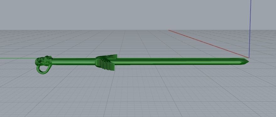 Sword pendant Model 4501 3D print model_4