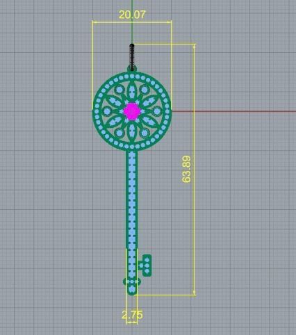 Pendant Key Model 4498 3D print model_6