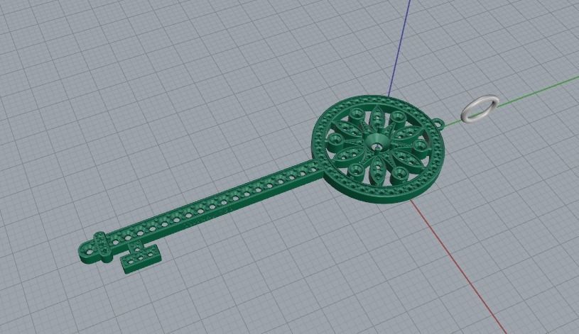 Pendant Key Model 4498 3D print model_2