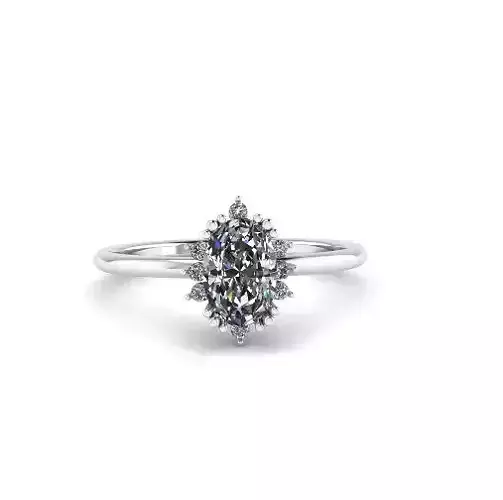 Engagement halo rings Model 4493