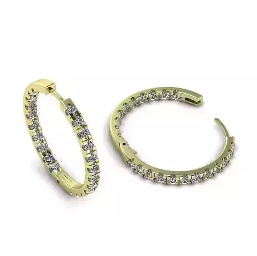 Round earrings Model 4487