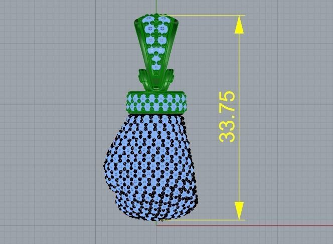 Pendant in the shape of a boxing glove Model 4485 3D print model_6