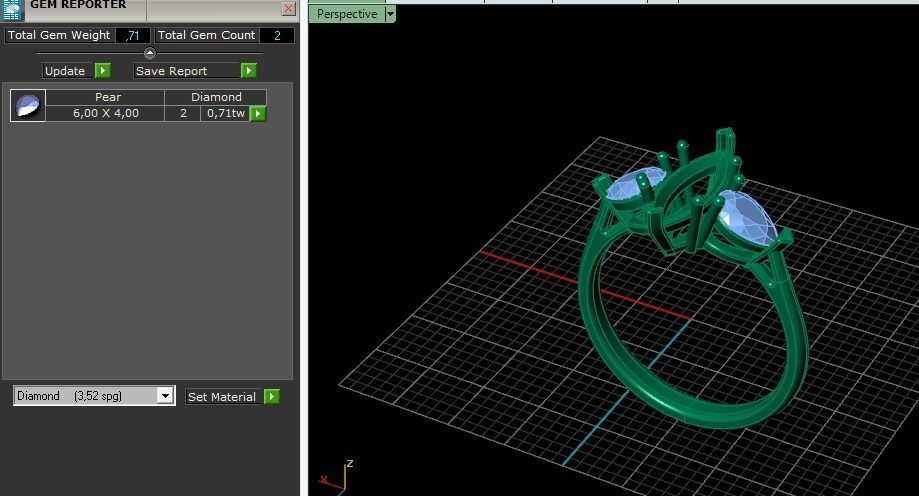 Ring Marquise Model 4470 3D print model_8