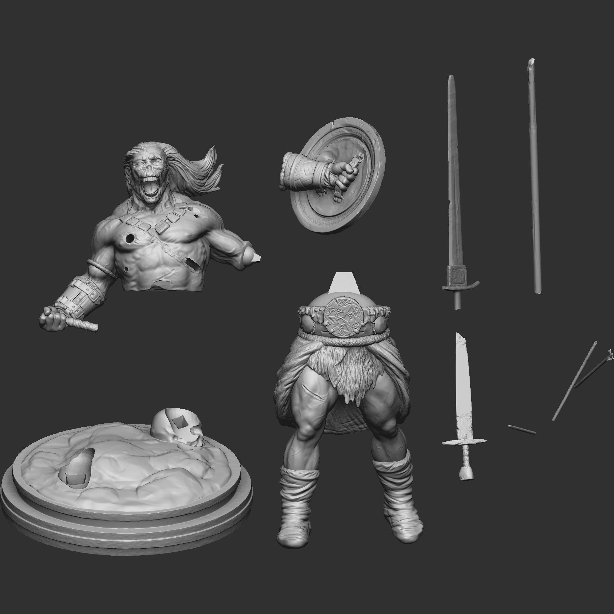 Seven Blades Project - Oluwafwmi The zombie 3D print model_3