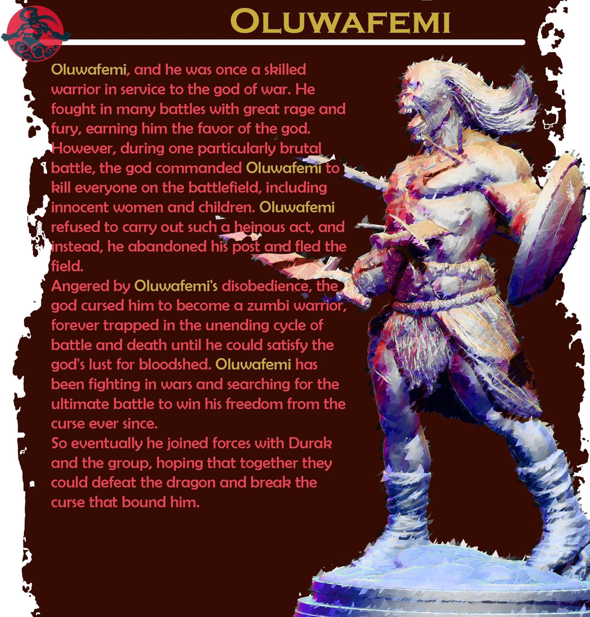 Seven Blades Project - Oluwafwmi The zombie 3D print model_2