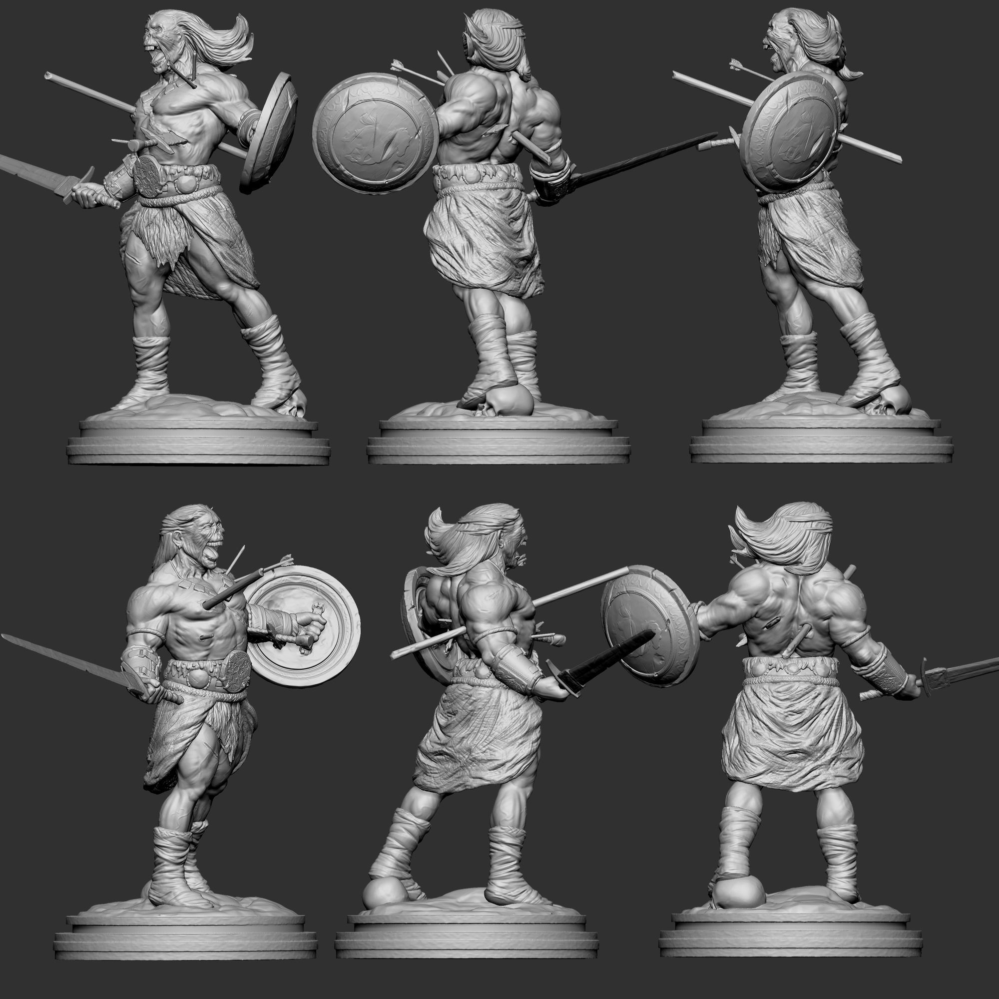 Seven Blades Project - Oluwafwmi The zombie 3D print model_4