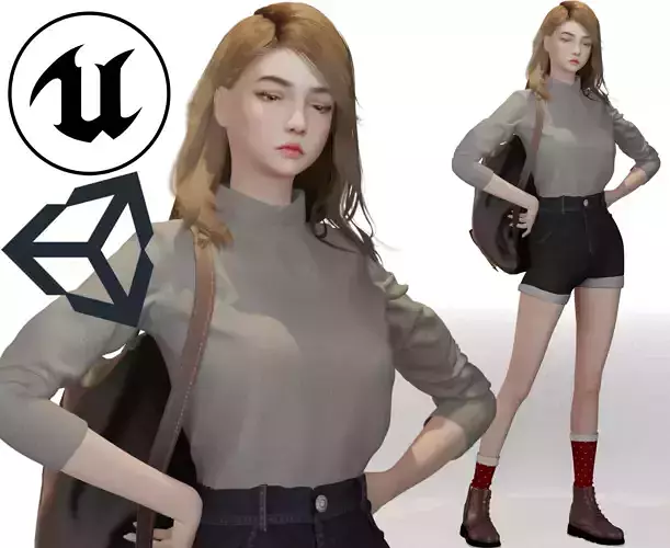 Adventure Girl V2 - Game Ready