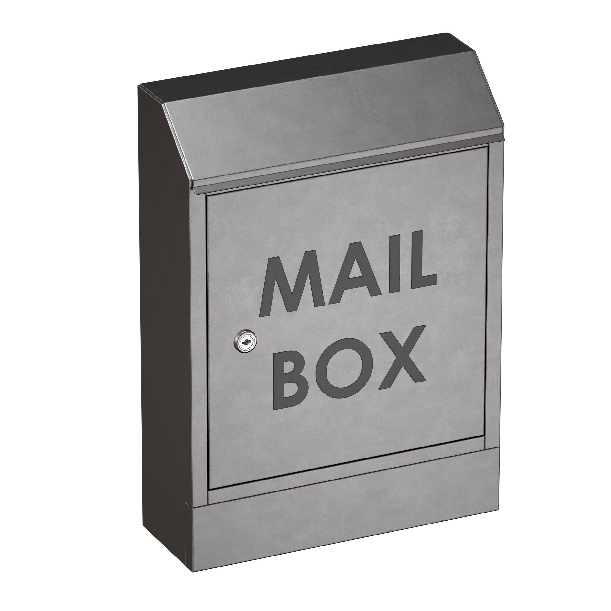 Metal mailbox 3D model_3
