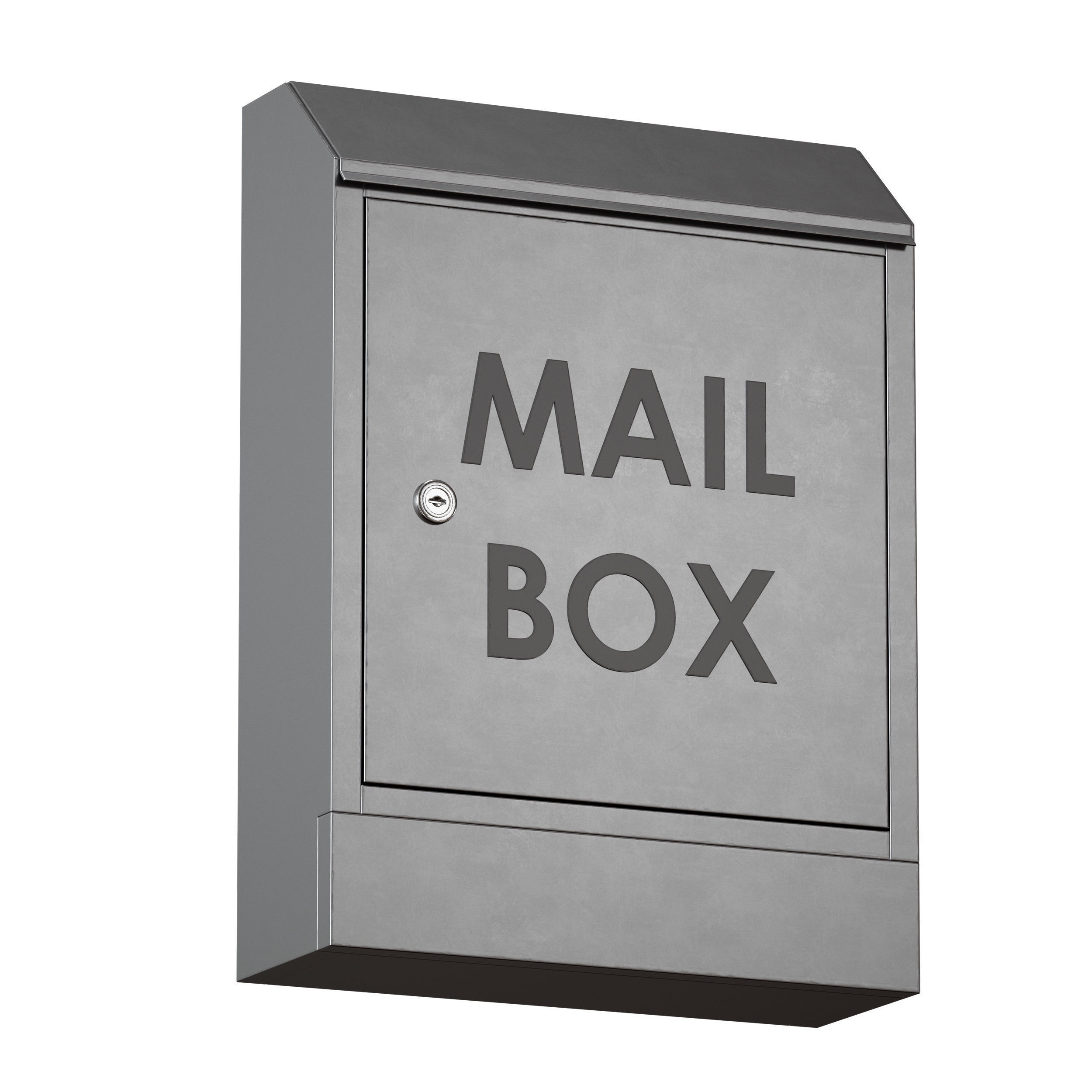 Metal mailbox 3D model_2