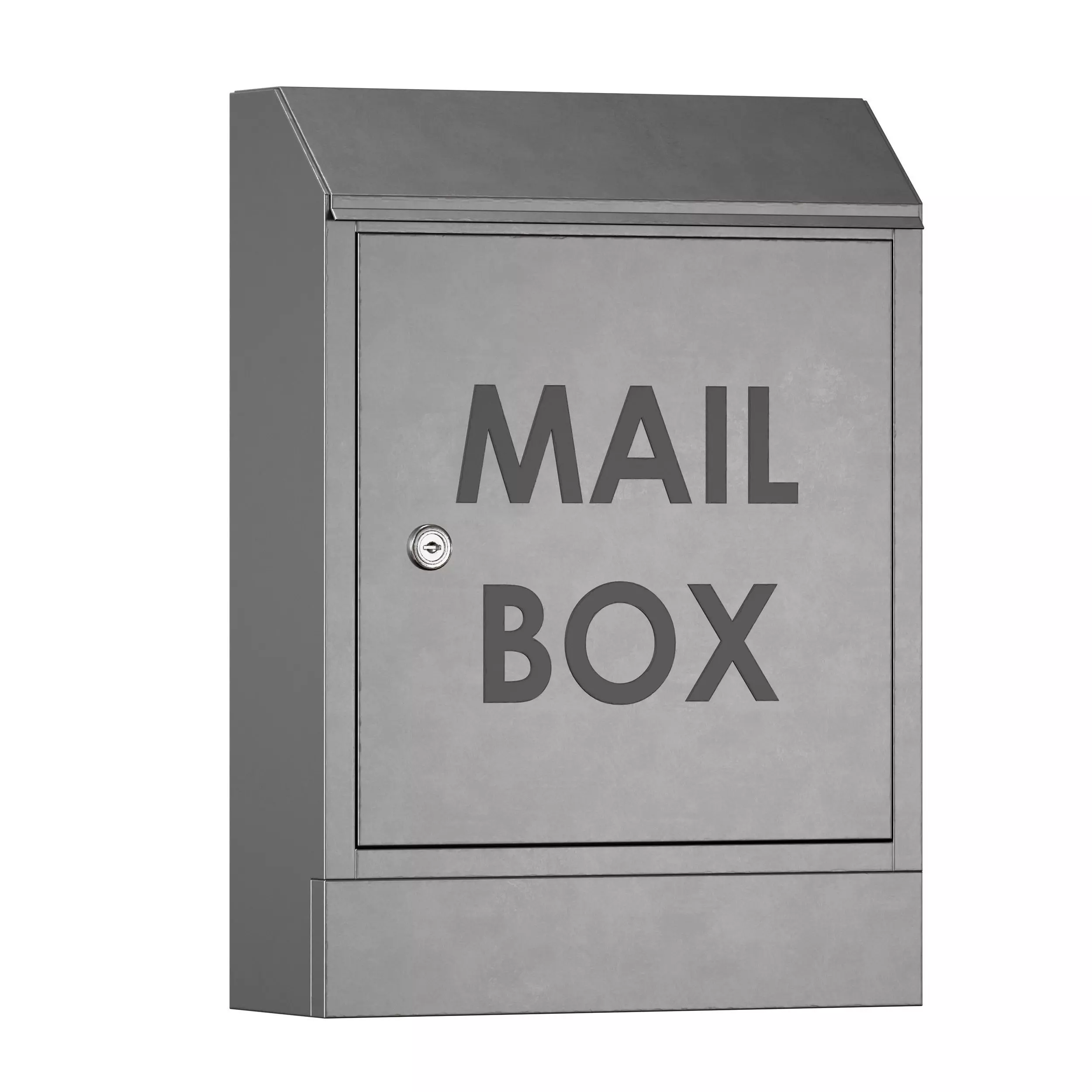 Metal mailbox 3D model_0