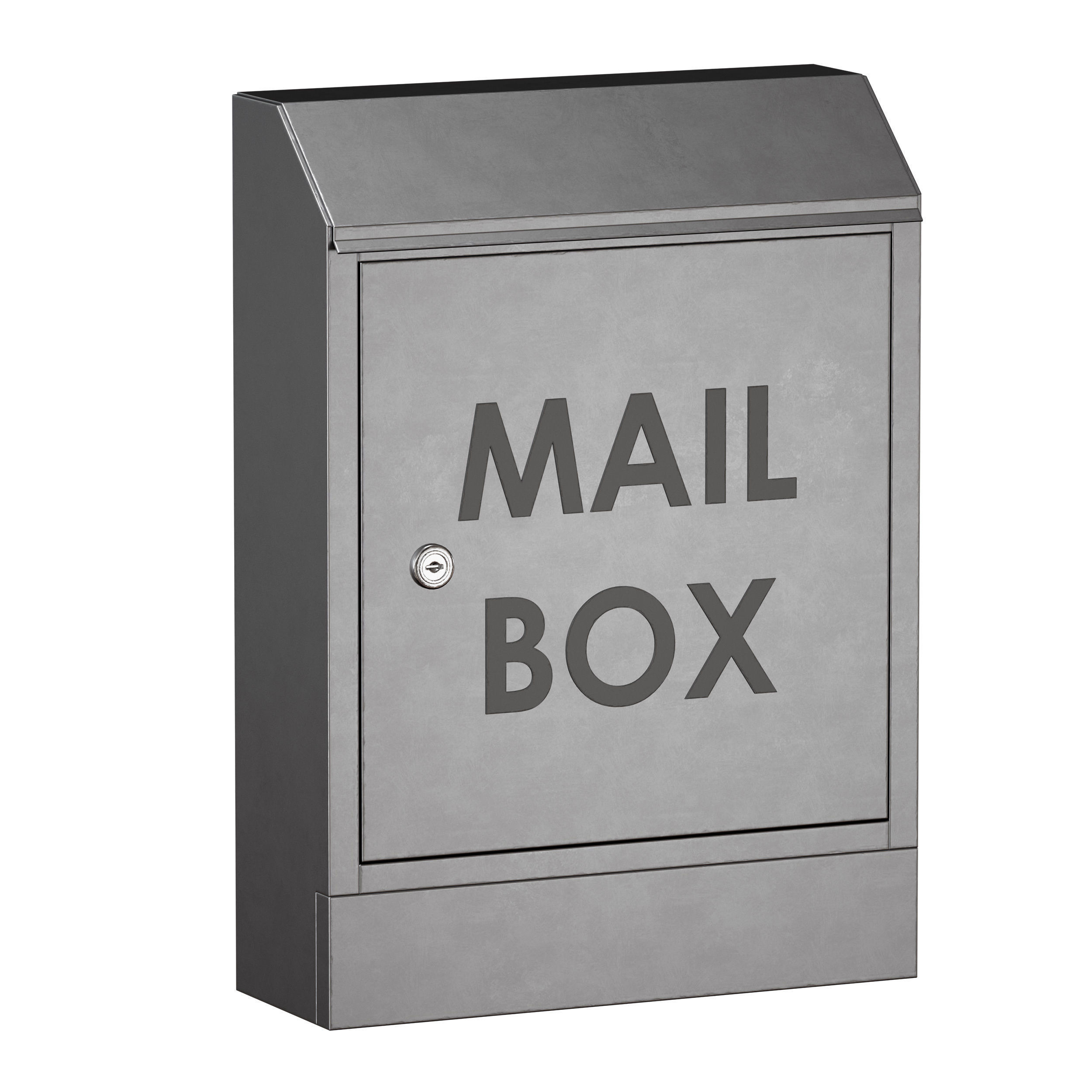 Metal mailbox 3D model_1