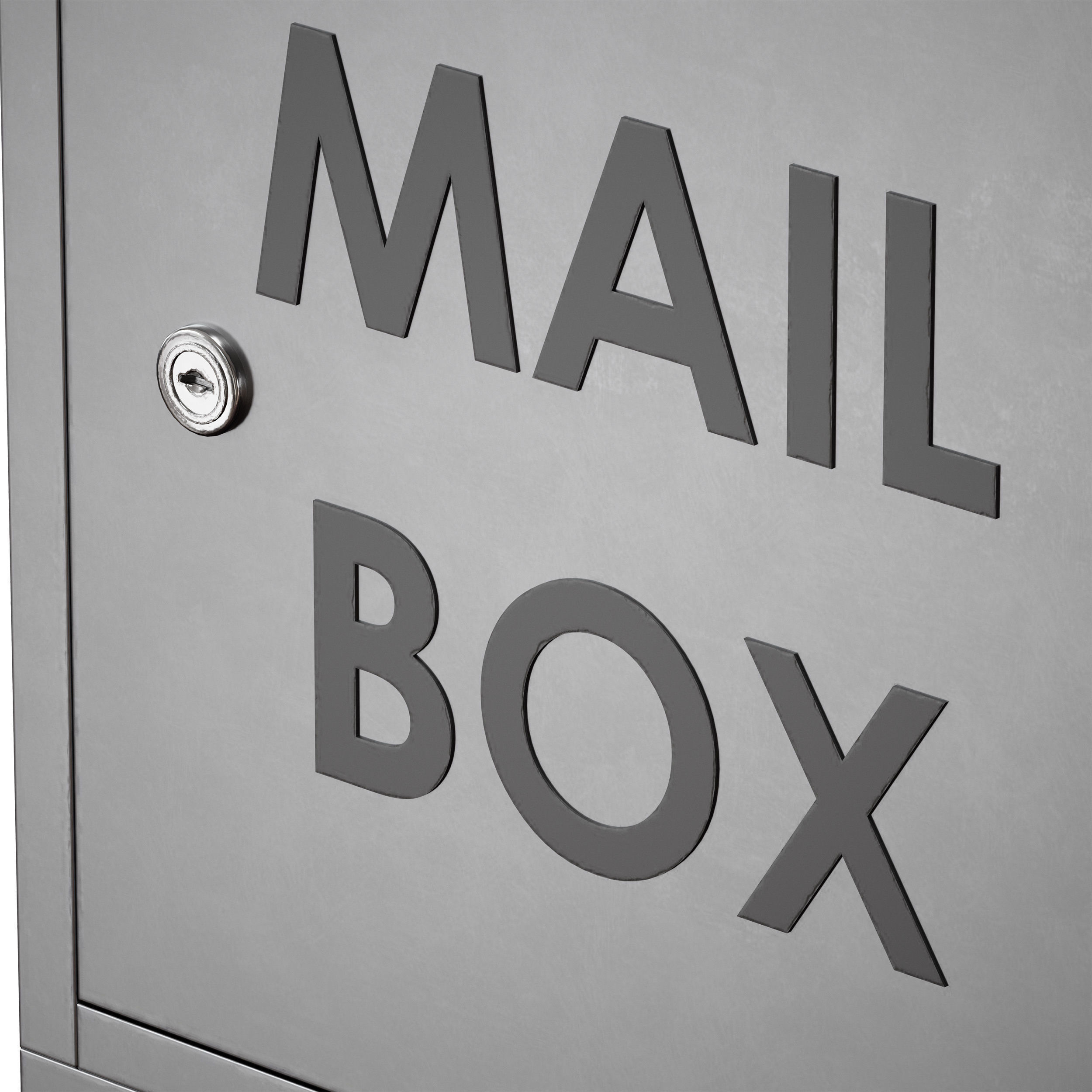 Metal mailbox 3D model_14