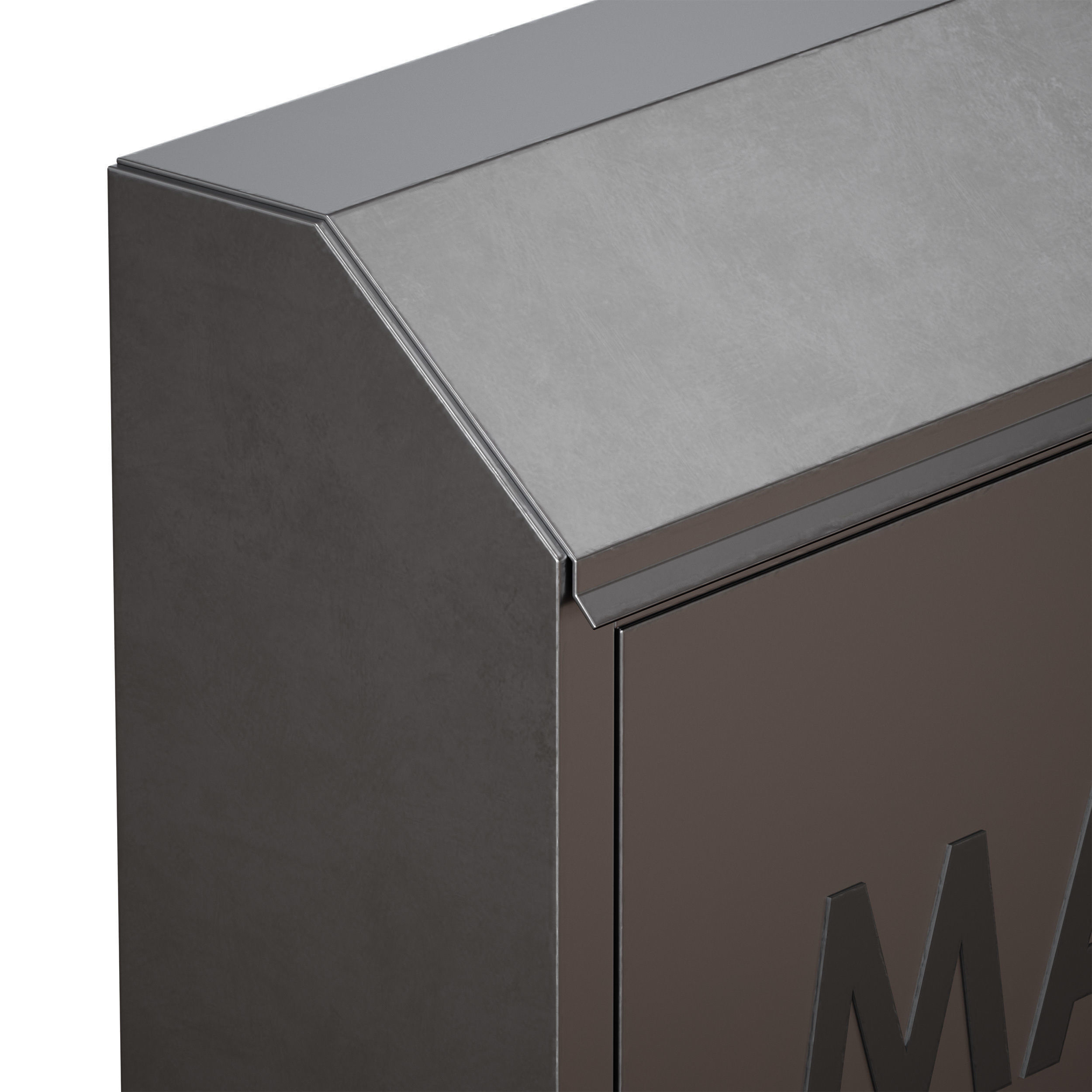 Metal mailbox 3D model_12