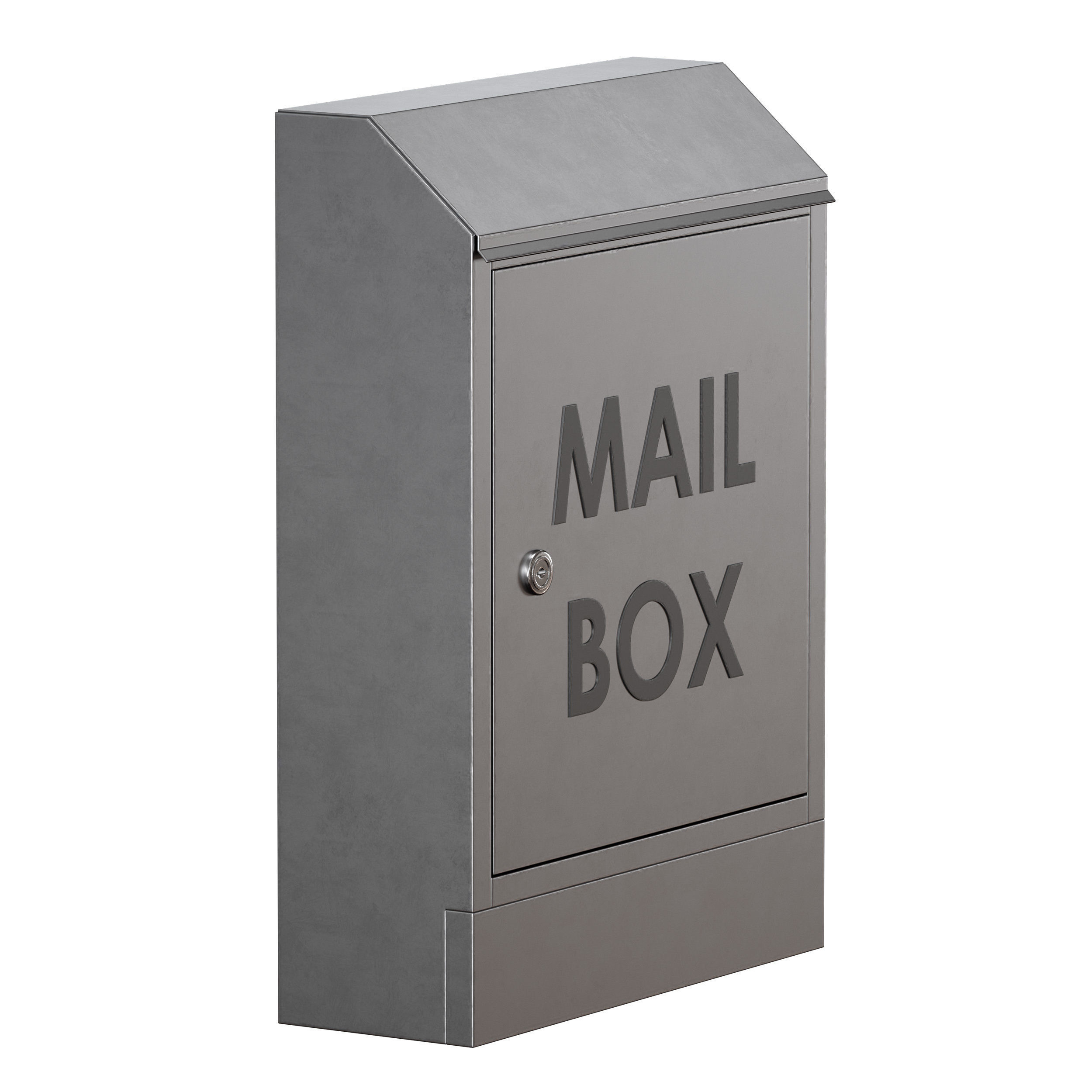 Metal mailbox 3D model_4
