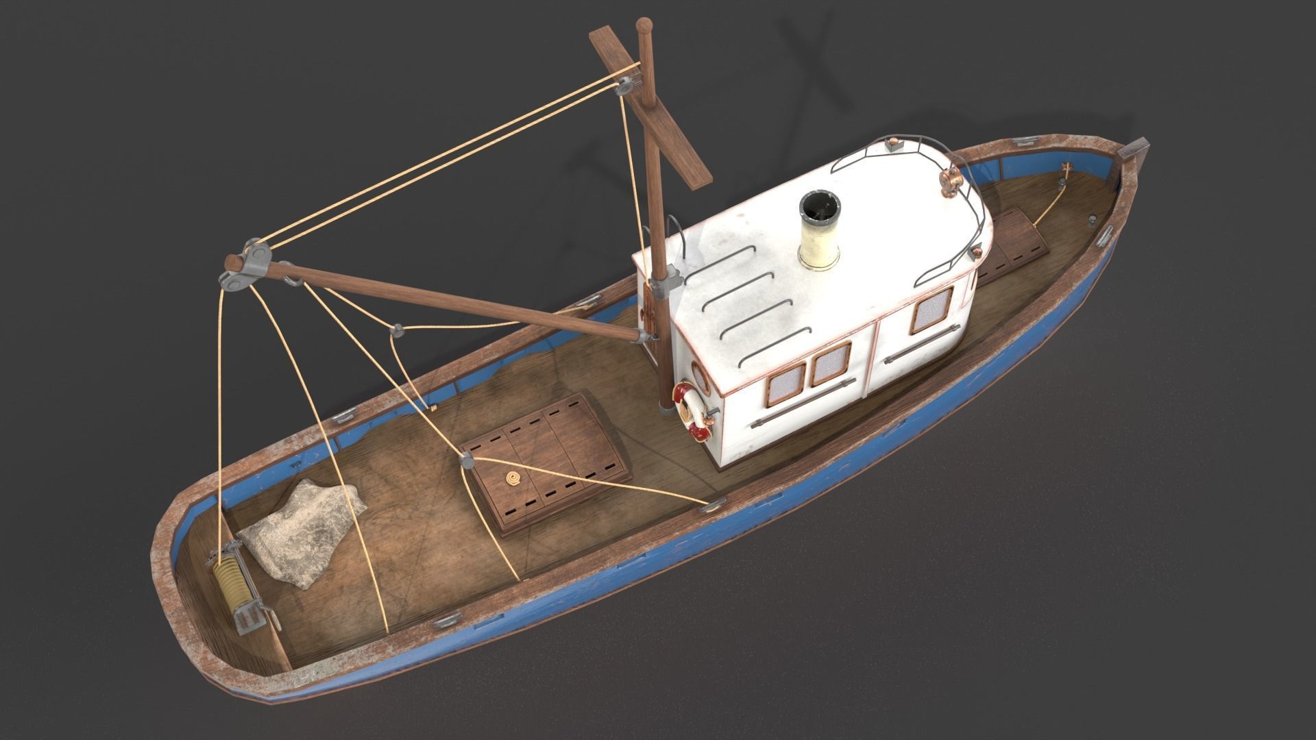 Fishing boat 3D model_10
